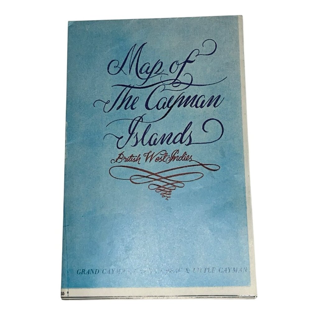 1971 Map of Cayman Islands British West Indies SPARKY'S Store Bag True Vintage
